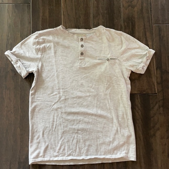 zara-shirts-tops-zara-boys-short-sleeve-henley-in-gray-poshmark